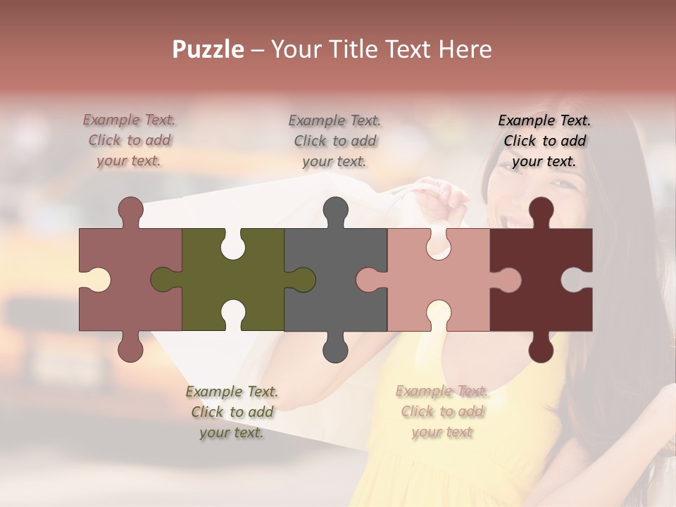 White Car Street PowerPoint Template