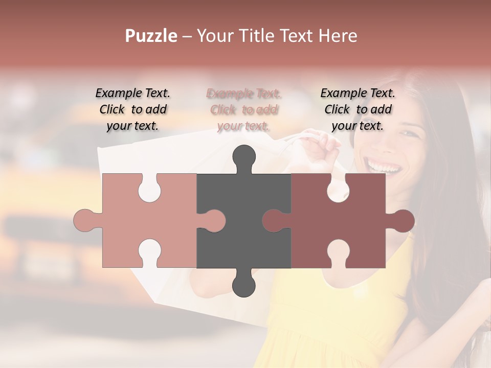 White Car Street PowerPoint Template