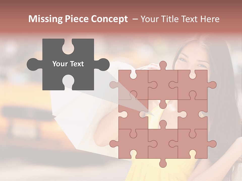 White Car Street PowerPoint Template