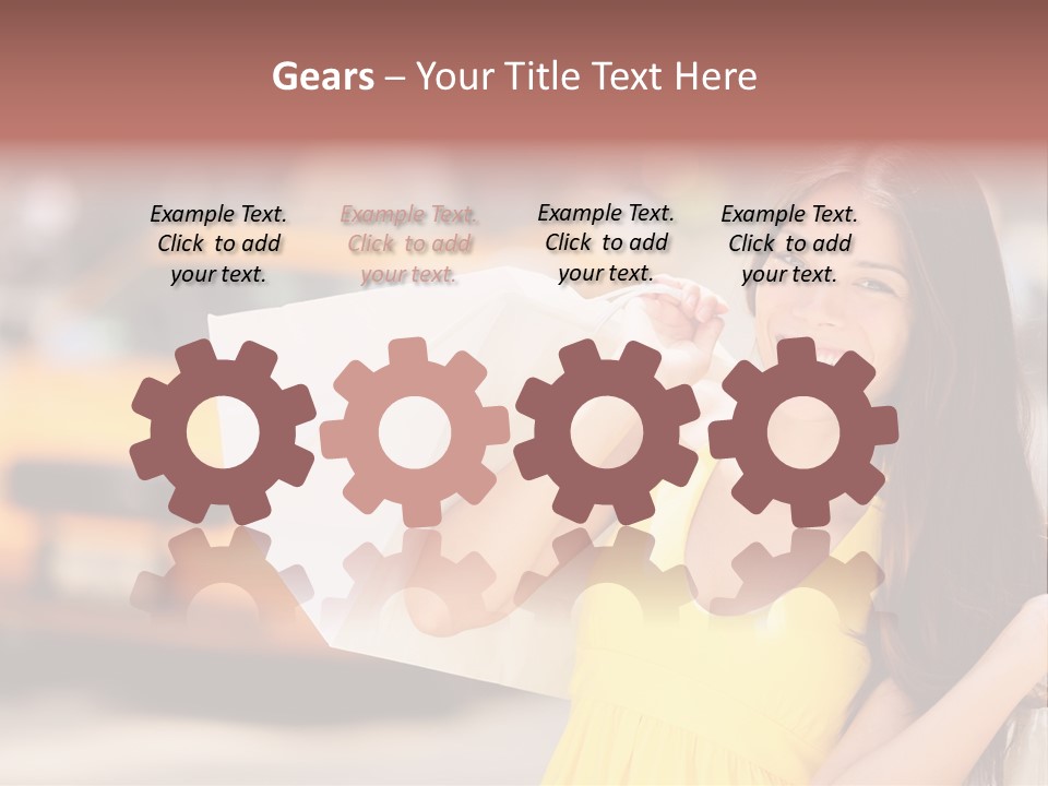 White Car Street PowerPoint Template