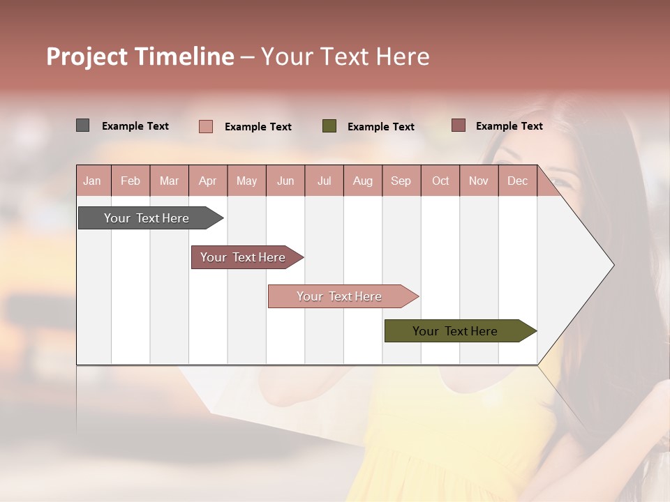 White Car Street PowerPoint Template