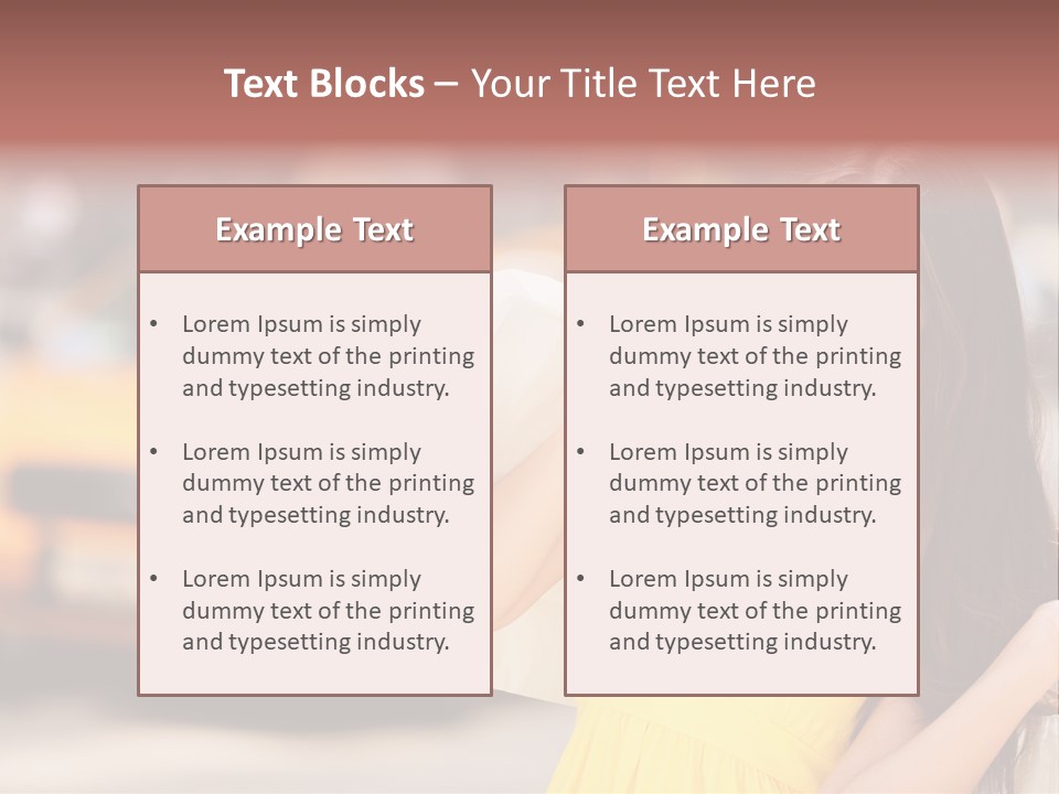 White Car Street PowerPoint Template