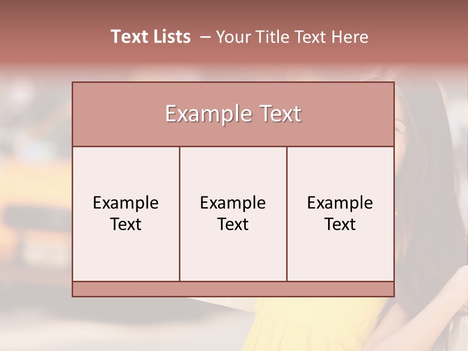 White Car Street PowerPoint Template