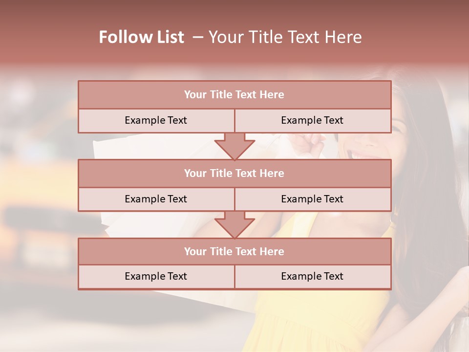 White Car Street PowerPoint Template