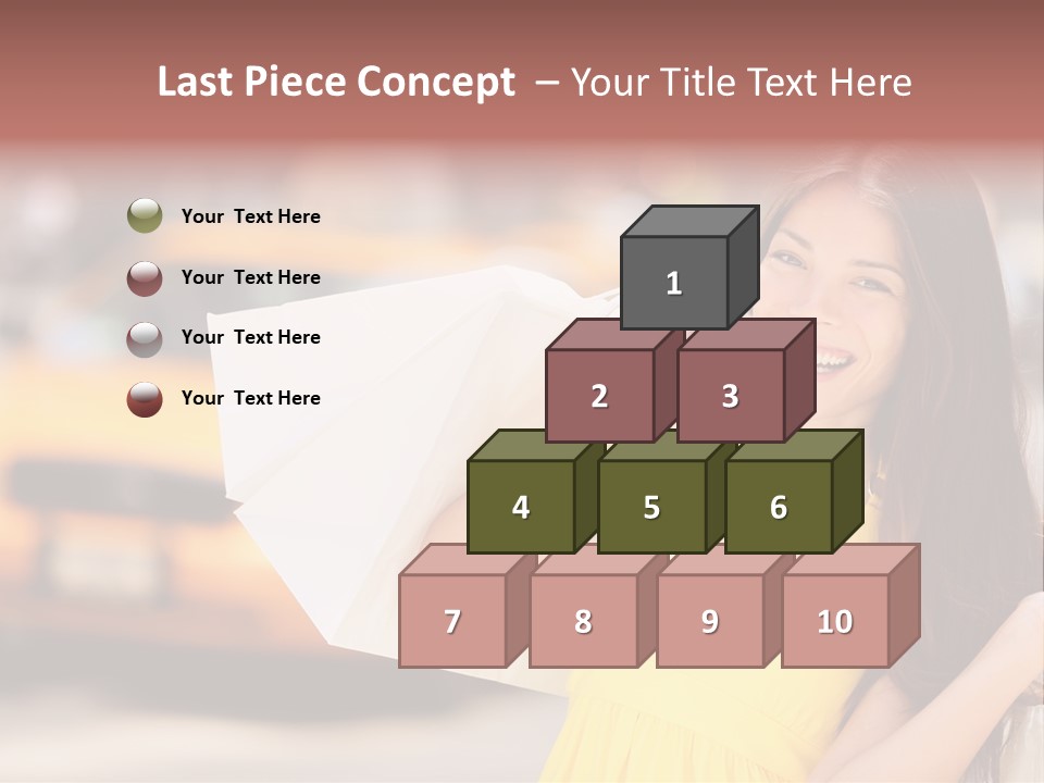 White Car Street PowerPoint Template