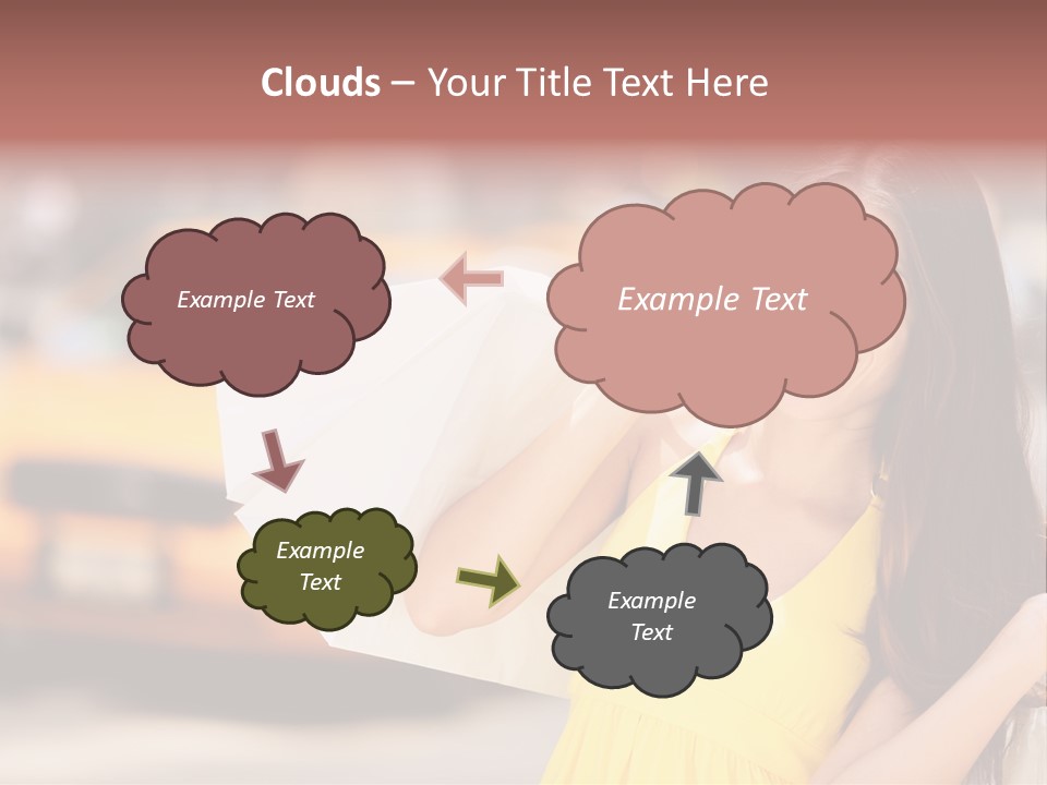 White Car Street PowerPoint Template