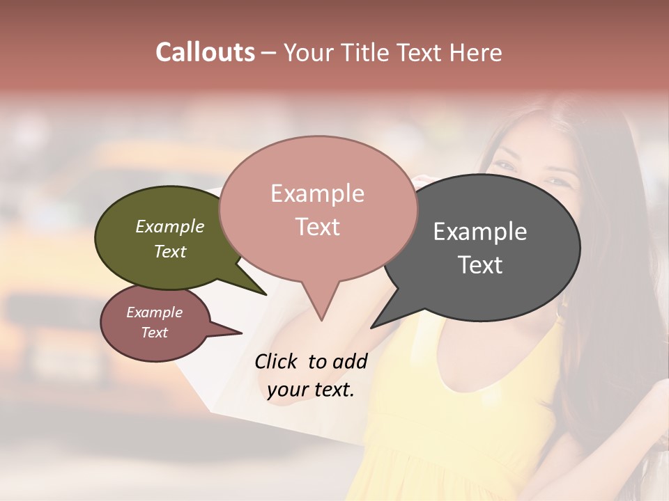 White Car Street PowerPoint Template