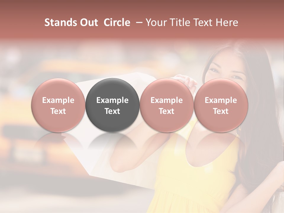 White Car Street PowerPoint Template