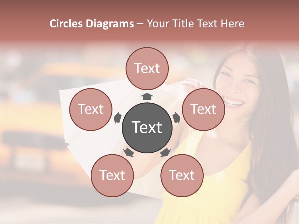 White Car Street PowerPoint Template