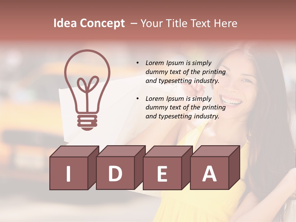 White Car Street PowerPoint Template