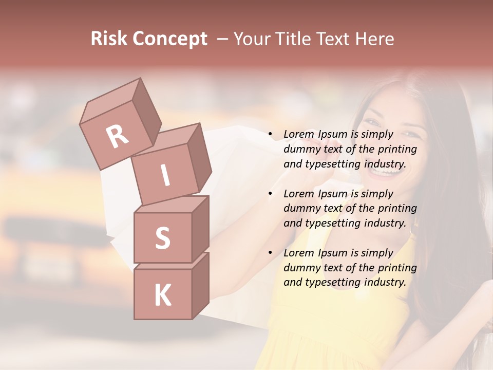 White Car Street PowerPoint Template