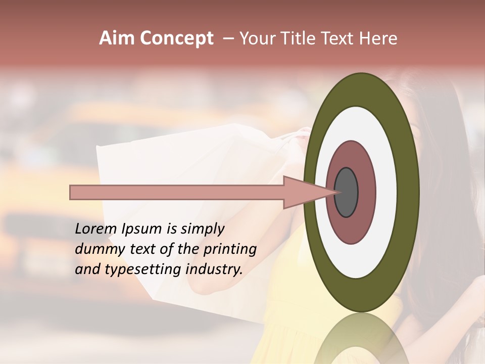 White Car Street PowerPoint Template