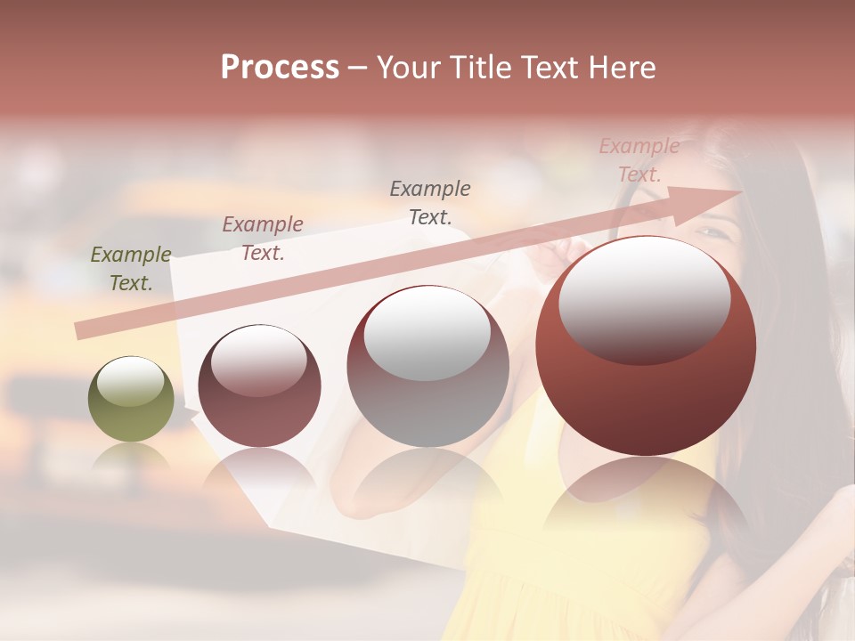 White Car Street PowerPoint Template