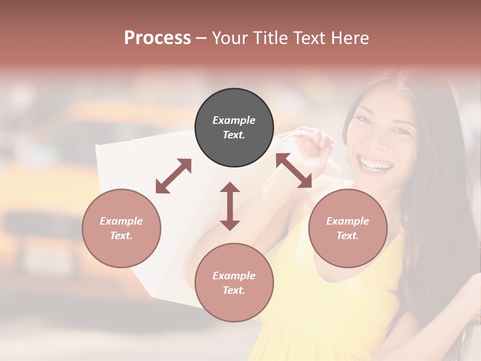 White Car Street PowerPoint Template