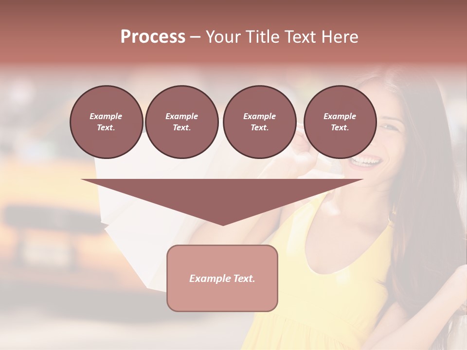 White Car Street PowerPoint Template