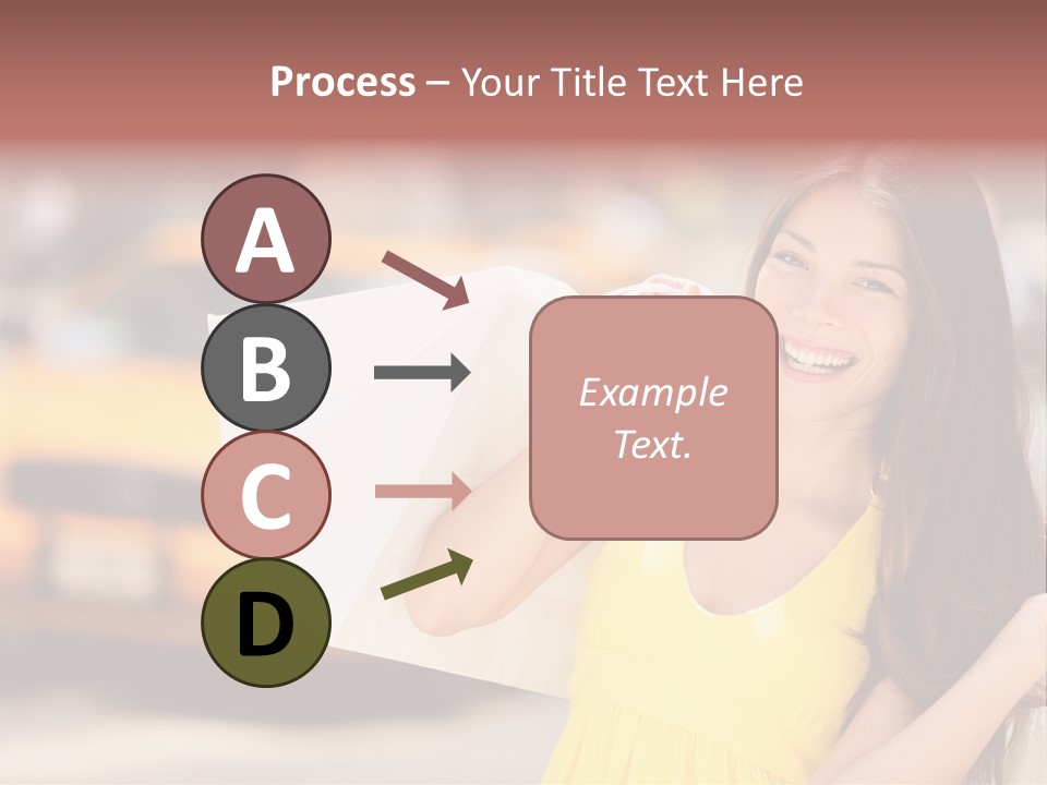 White Car Street PowerPoint Template