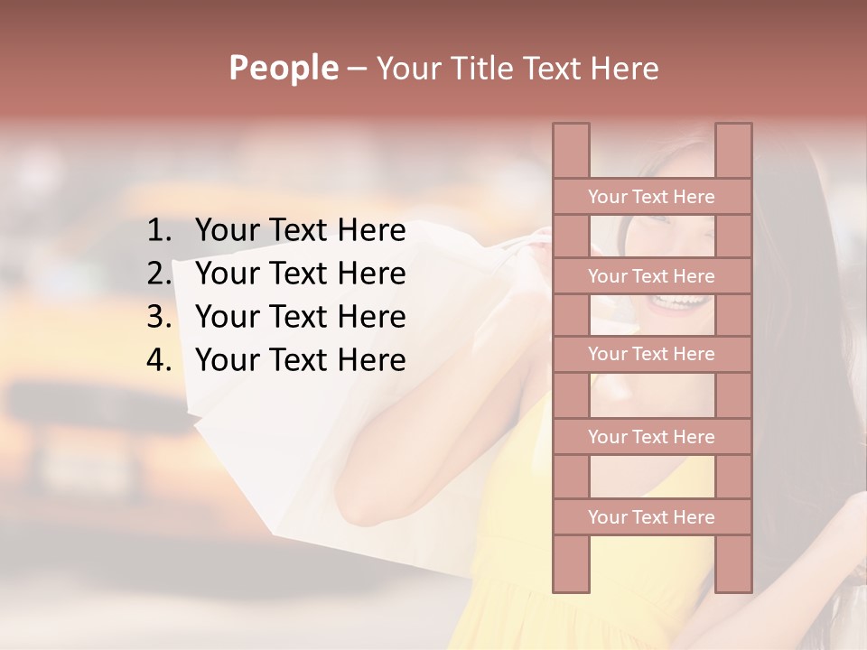 White Car Street PowerPoint Template