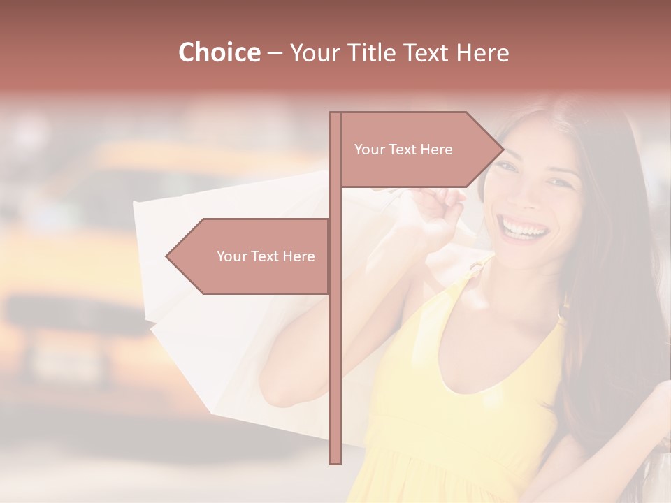 White Car Street PowerPoint Template