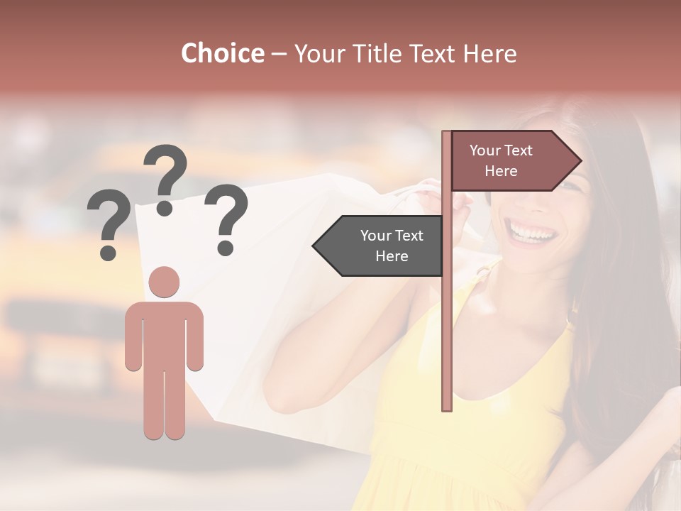 White Car Street PowerPoint Template