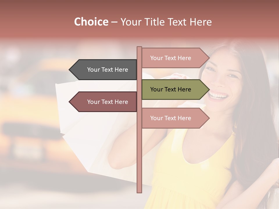 White Car Street PowerPoint Template