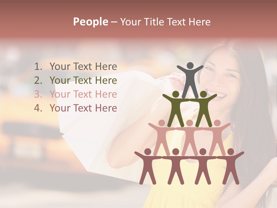 White Car Street PowerPoint Template