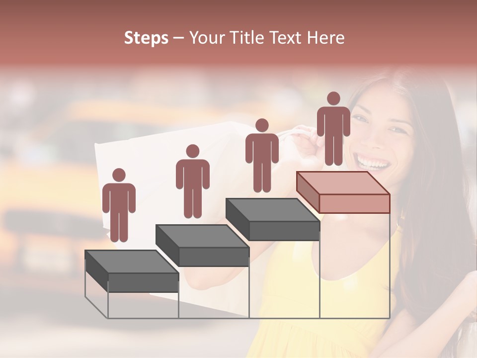 White Car Street PowerPoint Template