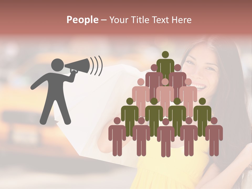 White Car Street PowerPoint Template