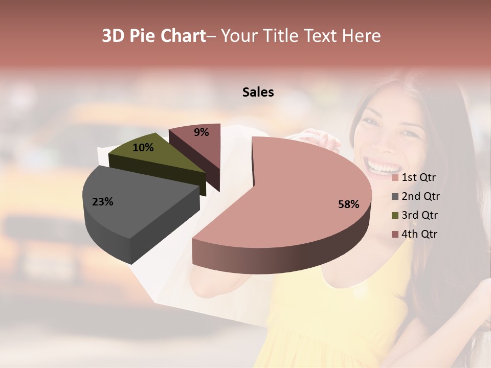 White Car Street PowerPoint Template