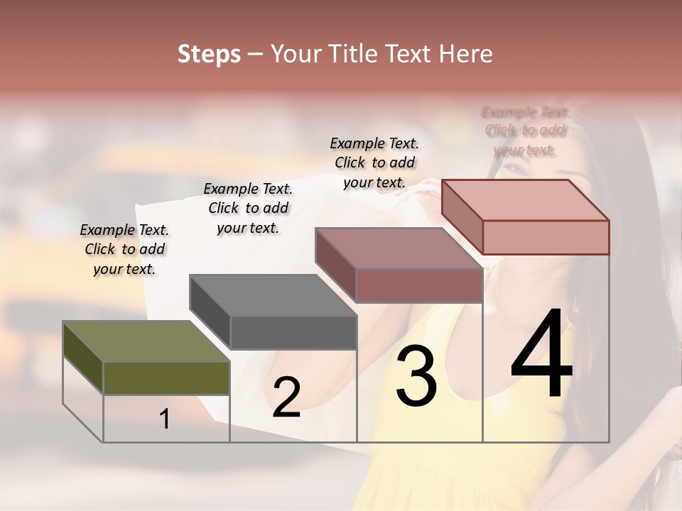 White Car Street PowerPoint Template