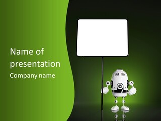 Male Space Robotic PowerPoint Template