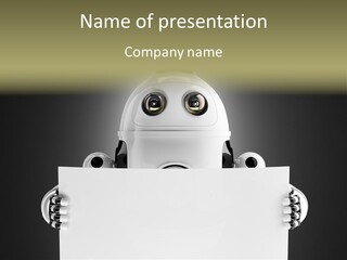 Intelligence Space Robot PowerPoint Template