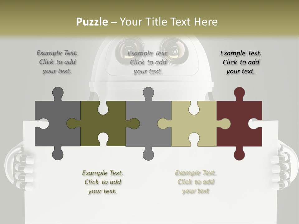 Intelligence Space Robot PowerPoint Template