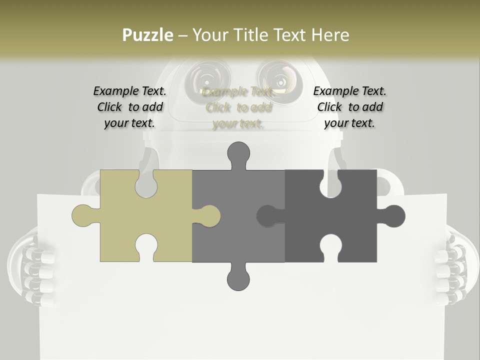 Intelligence Space Robot PowerPoint Template