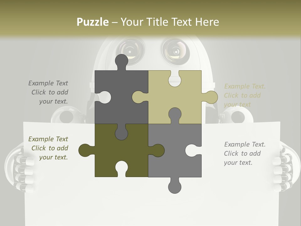 Intelligence Space Robot PowerPoint Template