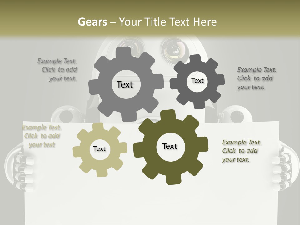 Intelligence Space Robot PowerPoint Template