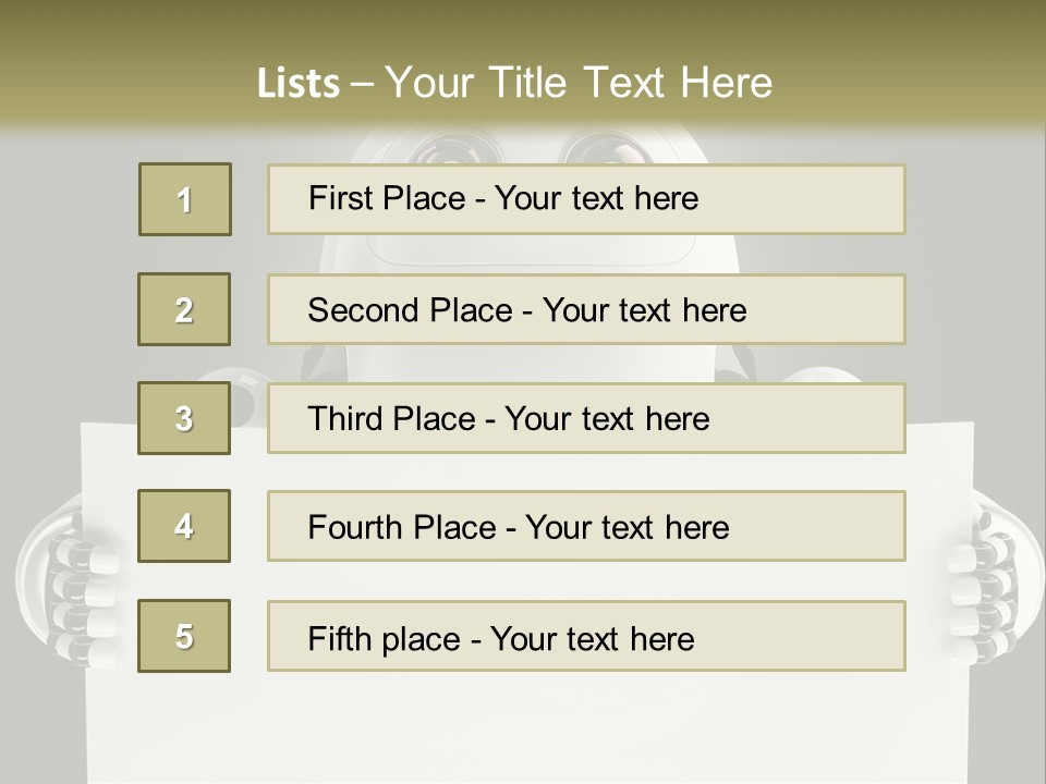 Intelligence Space Robot PowerPoint Template