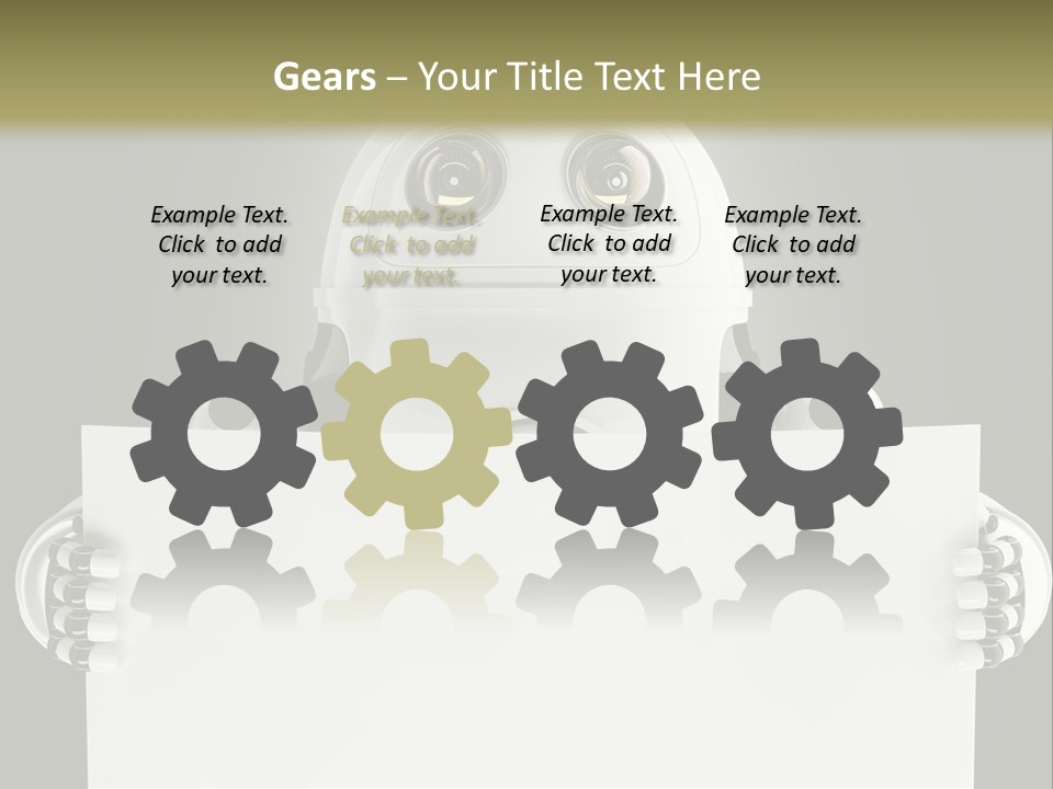 Intelligence Space Robot PowerPoint Template