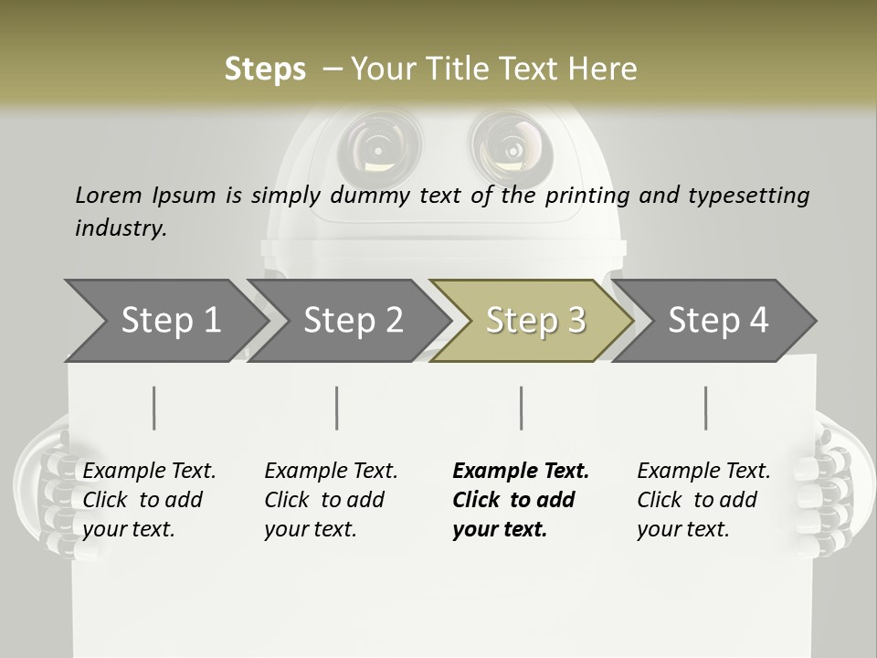 Intelligence Space Robot PowerPoint Template