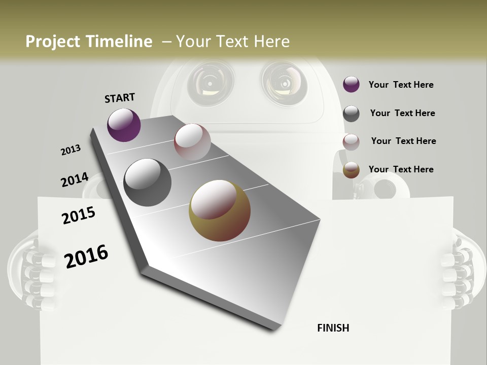 Intelligence Space Robot PowerPoint Template