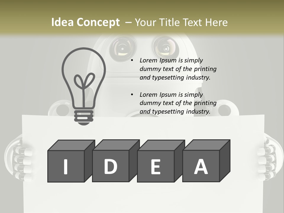 Intelligence Space Robot PowerPoint Template