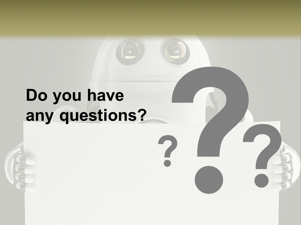 Intelligence Space Robot PowerPoint Template