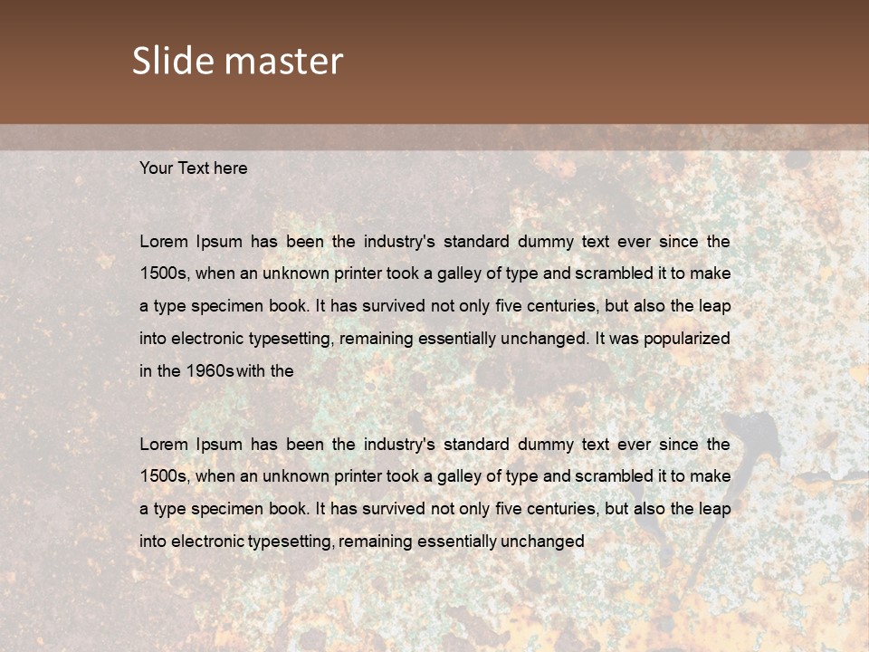 Erosion Industrial Grunge PowerPoint Template