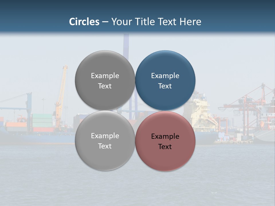 Boat Transport Blue PowerPoint Template