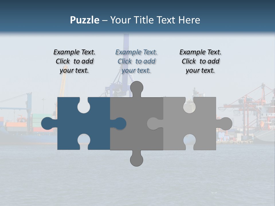 Boat Transport Blue PowerPoint Template