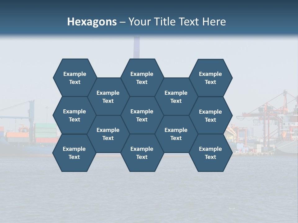 Boat Transport Blue PowerPoint Template