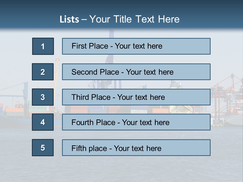 Boat Transport Blue PowerPoint Template
