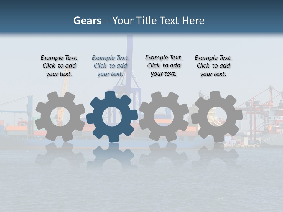 Boat Transport Blue PowerPoint Template