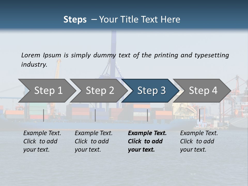 Boat Transport Blue PowerPoint Template