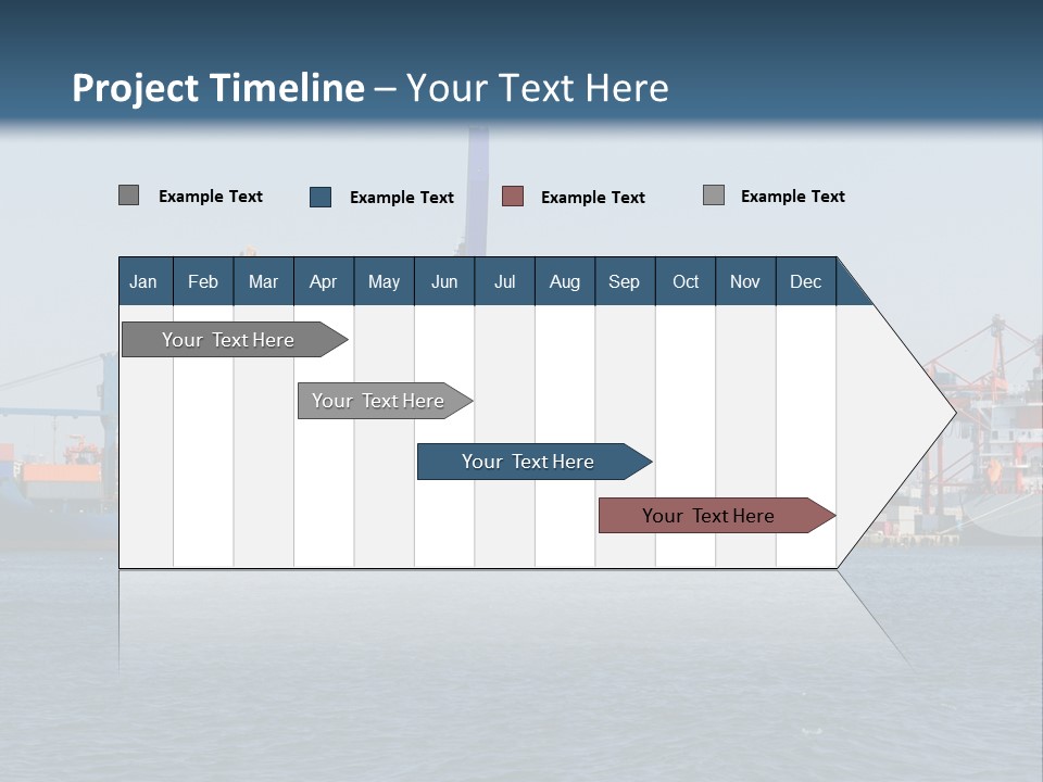 Boat Transport Blue PowerPoint Template