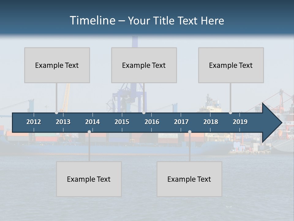 Boat Transport Blue PowerPoint Template